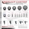 Service Caster 6 Inch Gray Polyurethane Wheel Swivel 34 Inch Threaded Stem Caster Set 2 Brakes SCC SCC-TS20S614-PPUB-34212-2-PLB-2 - alternate 2